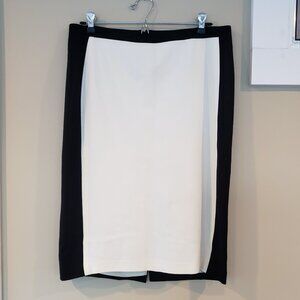 EUC women's Talbots black and cream pencil skirt size 8